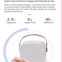 Mesin Karaoke Rumahan dengan Mikrofon Kondenser Nirkabel Kompatibel dengan Ponsel Studio Karaoke Mikrofon dengan Speaker Terintegrasi