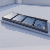 Panneau de verre mobile motorisé intelligent conception de toit sortie d'escalier électrique rétractable systèmes de fenêtres de lucarne pour toiture coulissante