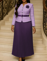 Ensemble Manteau et Jupe Élégant et Tendance pour Femme, Nouvelle Collection Automne-Hiver 2026, Style Européen, Idéal pour l'Export