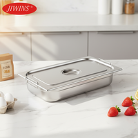 JIWINS SS201 Edelstahl GN-Behälter 2/3 Gastronorm Lebensmittelbehälter 353x325mm 20 40 55mm Buffet Catering für Restaurant Hotel