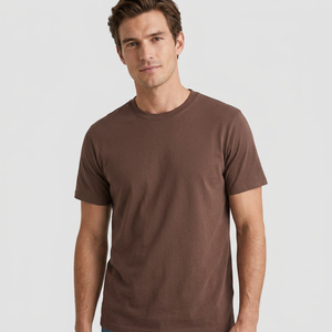 Camisetas de Manga Corta con Cuello Redondo para Hombre EVERGREEN, 100% Algodón, Ecológicas, Antiarrugas, Venta al por Mayor de Tirupur, Tamil Nadu - Product Image 1