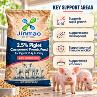 Prémélange composé pour porcelets Jinmao 2,5 % avec minéraux, vitamines et enzymes de qualité alimentaire pour la nutrition animale