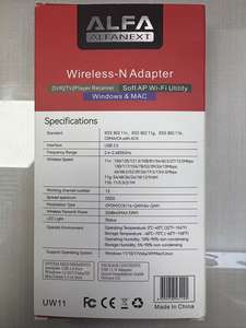 Adaptador WiFi Externo Inalámbrico <span class=keywords><strong>ALFA</strong></span> de Alta Calidad, <span class=keywords><strong>USB</strong></span> 2.0, 2.4GHz, 300Mbps, CE, Tarjeta de Red LAN, Controlador WiFi Realtek, para Uso en Servidores - Product Image 5