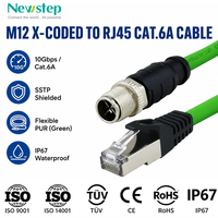 Câble Ethernet industriel blindé M12 X-Coded 8 broches vers RJ45 Cat6A pour applications Cognex et d'automatisation, câble PROFINET