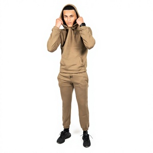 Ensemble sweat à capuche et pantalon de survêtement unisexe deux pièces, directement de l'usine, matière douce et confortable, personnalisation des couleurs et des tailles - Product Image 1