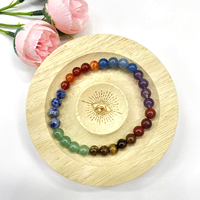 Bracelet élastique en pierres naturelles Jingfa Crystal, vente en gros, mode, pierres précieuses, perles rondes de 6 mm, pour hommes et femmes