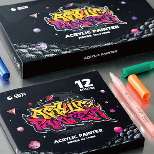 STA 36 ensemble de marqueurs de stylos de peinture acrylique <span class=keywords><strong>Posca</strong></span> Fine pour fournitures d'art marqueur de stylo de peinture en tissu pour le marquage de tissu d'art - Product Image 2
