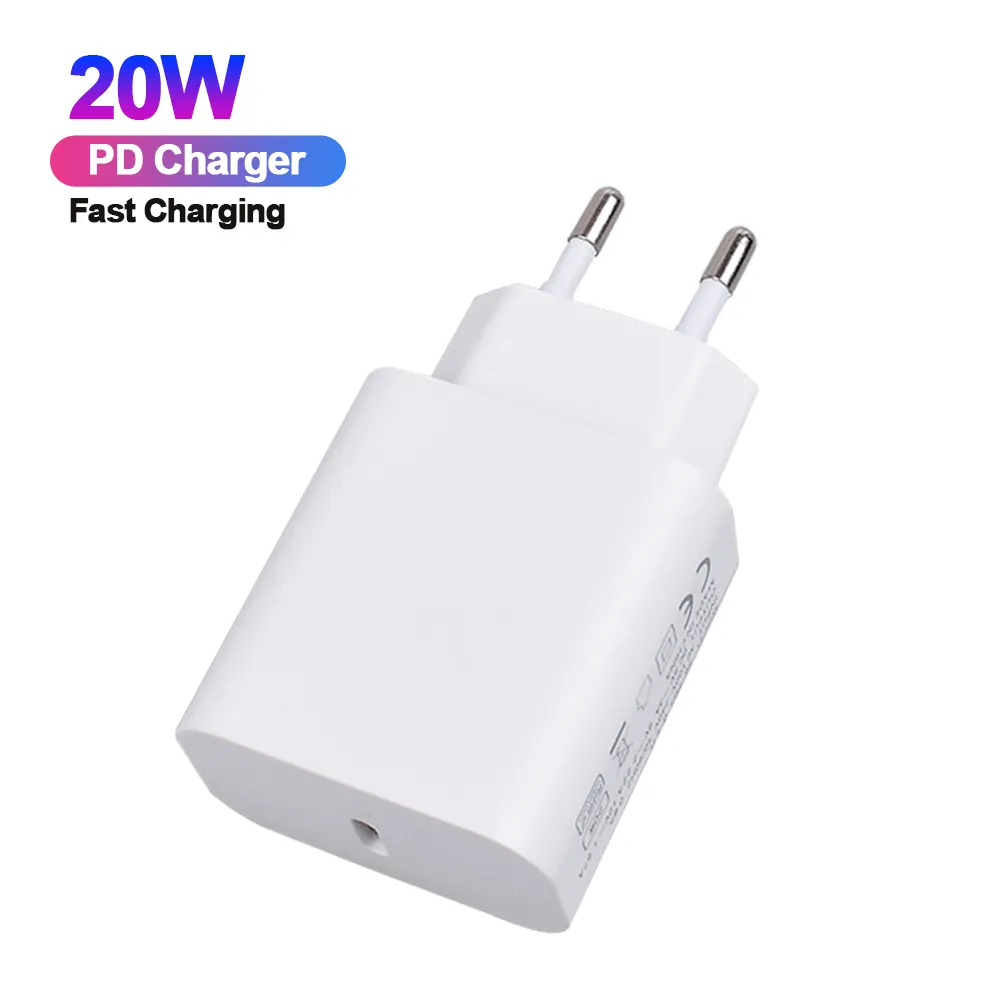 CE high quality PD 20W usb power adapter EU/US plug type c usb wall charger for Apple iPhone 12 mobile phone charger