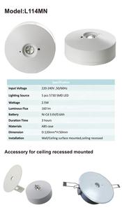 Lampada di Emergenza LED 220V a Prezzo di Fabbrica, Faretto LED da Incasso a Soffitto con 3 Ore di Autonomia - Product Image 4