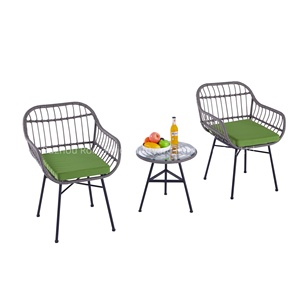 Ensembles <span class=keywords><strong>de</strong></span> <span class=keywords><strong>jardin</strong></span> modernes Chaises en rotin d'extérieur pour table <span class=keywords><strong>Chaise</strong></span> empilable Meubles <span class=keywords><strong>de</strong></span> <span class=keywords><strong>jardin</strong></span> d'extérieur Noir et blanc - Product Image 1