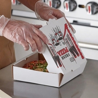 Boîte à pizza carrée personnalisable en carton ondulé brun/blanc de 8 pouces