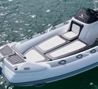 Bateau pneumatique en aluminium Ocean Master 13 pieds, Hypalon, PVC, 60 CV, modèle double, moteur hors-bord, surf, pêche, lac