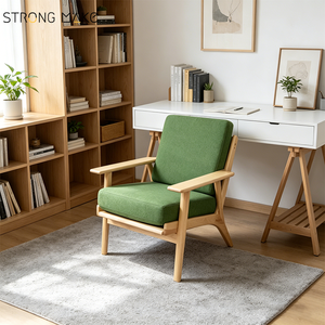 Fauteuil scandinave <span class=keywords><strong>vintage</strong></span> de style mid-century modern, fauteuil de détente individuel pour salon, mobilier de maison, <span class=keywords><strong>fauteuils</strong></span> en bois relaxants - Product Image 1