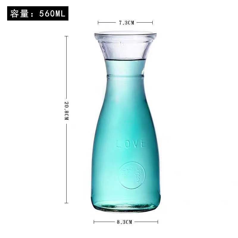 350ml 500ml 1000ml glass Pitcher glass cold water bottle cool kettle glass jug