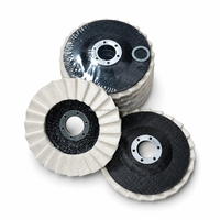 Disque à lamelles en feutre de laine de 4,5 pouces (115 mm) pour meuleuse d'angle, polissage miroir de l'acier inoxydable