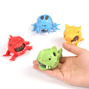 Nouveauté en promotion : Jouets anti-stress en TPR en forme d'animaux (Requin, Raisin) à presser, à étirer, à modeler, à rebond lent et doux pour enfants - Product Image 2