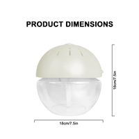 Diffuseur d'huiles essentielles électrique portable hémisphérique avec lumière LED bleue douce en plastique écologique pour hôtel et usage domestique