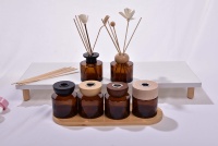 Bouteille diffuseur de parfum en verre vide, personnalisable avec logo, finition mate dépolie, écologique et recyclable, 100ml 120ml, avec bouchon à vis, pour huiles aromatiques et parfumées
