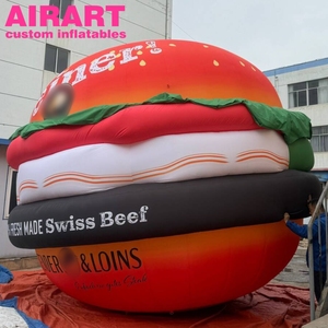 Modèles <span class=keywords><strong>de</strong></span> hamburgers gonflables géants personnalisés pour la publicité ou la décoration, faciles à installer et durables - Product Image 2
