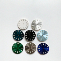 Guangzhou personalizado en blanco reloj Dial marcador de acero inoxidable luminoso Nh35 Nh36 piezas con logotipo OEM reloj Dial proveedor