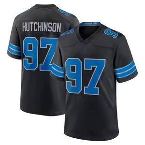 Camisetas de fútbol americano de los Detroit Lions para hombres, mujeres y jóvenes, transpirables # 0 Jahmyr Gibbs # 97 Aidan Hutchinson - Product Image 5