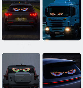 Led Car Truck Dynamic Devil Eye USB Pare-brise Écran flexible Led Devil Eyes DIY Indicateur lumineux Animé Yeux pour voiture - Product Image 6