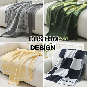 Dệt Kim chăn mềm mại và ấm áp trang trí nhà hình chữ nhật kích thước lớn dày dệt kim Chăn có thể được tùy chỉnh - Product Image 4