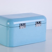 Boîte de rangement pour desserts de grande capacité, boîte de rangement pour pain, boîte à pain en fer pour la cuisine, boulangerie, avec couvercle à charnières