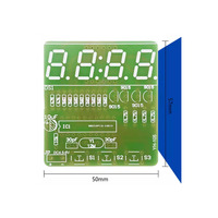 Taidacent Kit DIY de carte de circuit imprimé (PCBA) pour horloge numérique LED 4 bits, mini horloge numérique, montre numérique et réveil