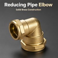 Coude de compression réducteur en laiton pour plomberie 42 35 mm, adaptateur coudé à 90 degrés pour installation de tuyaux multicouches