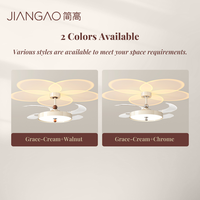 Ventilateurs de plafond modernes JianGao Smart à 4 pales invisibles avec lumières LED rétractables, sûrs et télécommande Bluetooth