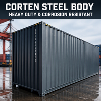 Conteneur de transport robuste en acier Corten 40 pieds High Cube avec accès par porte latérale, conteneur d'expédition 40HC à ouverture latérale