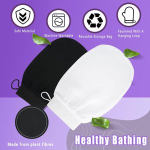 Guante Exfoliante Mitt Body Scrubber (Paquete de <span class=keywords><strong>2</strong></span>)-Exfoliar profundamente y renovar la piel-Excelente para la ducha-Elimina la piel muerta - Product Image 6