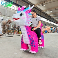 Scooter électrique pour enfants personnalisable, en forme de dragon de dessin animé, dinosaure animatronique pour parc d'attractions