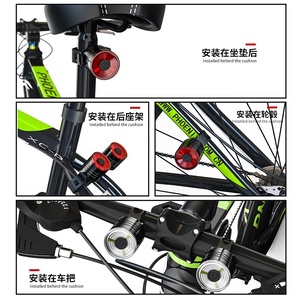 IRONDONKEY Aleación de aluminio Bicicleta Luz trasera Interruptor de tres velocidades Impermeable Ciclismo al aire libre Luces traseras Correr de noche Montar en bicicleta - Product Image 3