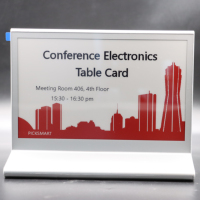 Letrero Digital para Mesa de Conferencias con Pantalla de Tinta Electrónica de 7.5 Pulgadas, 4 Colores, Doble Cara, BLE5.0, 800*480, Placa de Identificación para Reuniones