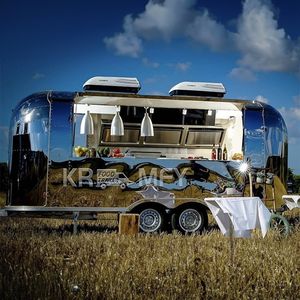 Carrito de Comida Rápida Móvil con Equipamiento de Cocina Completo para Venta de Hot Dogs, Postres, Café, Helados y Otros Aperitivos - Product Image 4