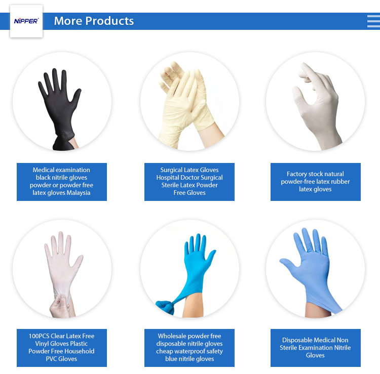 Disposable Nitrile Butadiene Rubber Gloves AQL1.5 AQL2.5
