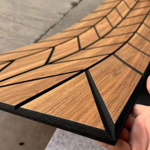 Smoke Oak <span class=keywords><strong>Akupanel</strong></span> Listones de madera Tablero insonorizado de pared Texturizado <span class=keywords><strong>Comprar</strong></span> paneles acústicos para revendedor - Product Image 1