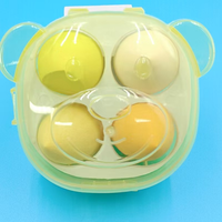 Éponge de maquillage douce pour estomper les imperfections, éponge de beauté sans latex, houppette cosmétique pour fond de teint, poudre, crème, lot de 4 pièces
