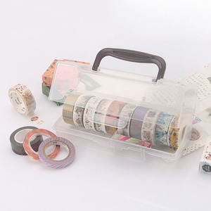 Factory wholesale washi tape holder School student paper tape cutter office stationery packaging hand account storage box