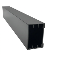 Goulotte carrée en PVC, directement de l'usine, noire, isolée, ignifuge, pour câblage, canalisation de fils en plastique, tailles personnalisées disponibles