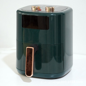 Friteuse à air 6L électrique, cuisson rapide, facile à nettoyer, revêtement céramique, ronde, verte - Product Image 3