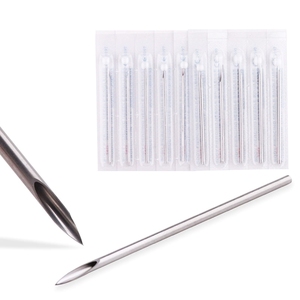 Aiguilles de perçage stériles creuses 100 pièces sous blister, aiguilles droites 12G 14G 16G 18G 20G pour nez, nombril, oreille - Product Image 2