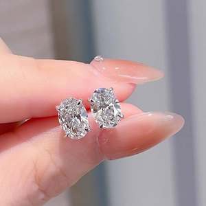 Orecchini con Diamanti Sintetici Certificati IGI VVS, Personalizzabili in Oro 14K 18K o Argento 925, Gioielli con Diamanti Creati in Laboratorio per Uomo e Donna - Product Image 4