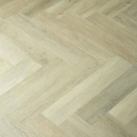 Revêtement de sol SPC en vinyle de luxe rigide, imperméable, 4 mm, à clipser, motif chevrons en bois de chêne