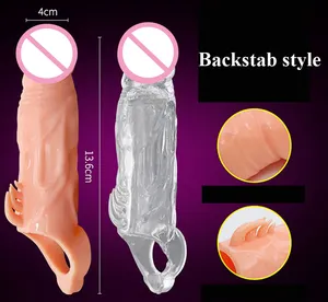 إطالة وسميك قفل حلقة الحيوانات المنوية الواقي الذكري القابل لإعادة الاستخدام دسار القضيب الأكمام الموسع