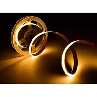 Tira de LED COB Dual Blanca de 24V CC, 5mm/8mm/10mm, Diseño sin Puntos, CRI>90, para Iluminación Lineal Comercial