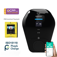 OCPP 2.0.1 ISO15118 Enchufe y carga Control de aplicación de equilibrio de carga dinámica 7KW y 22KW EV CARGADOR TIPO 2 WALLBOX NIVEL 2 SOCKET