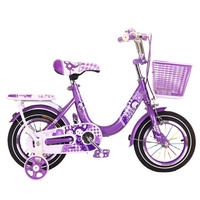 Vélo pour enfants à une vitesse en acier de 12/14/16 pouces pour garçons et filles, production d'équipe professionnelle